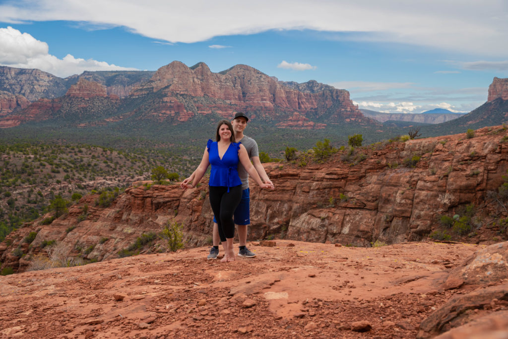 Couple photo of us in the Sedona for out Travel photography tips blog